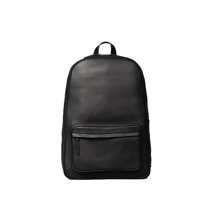 Bisoncart USA Full Grain Milled Leather Backpack - 16" Professional Commuter
