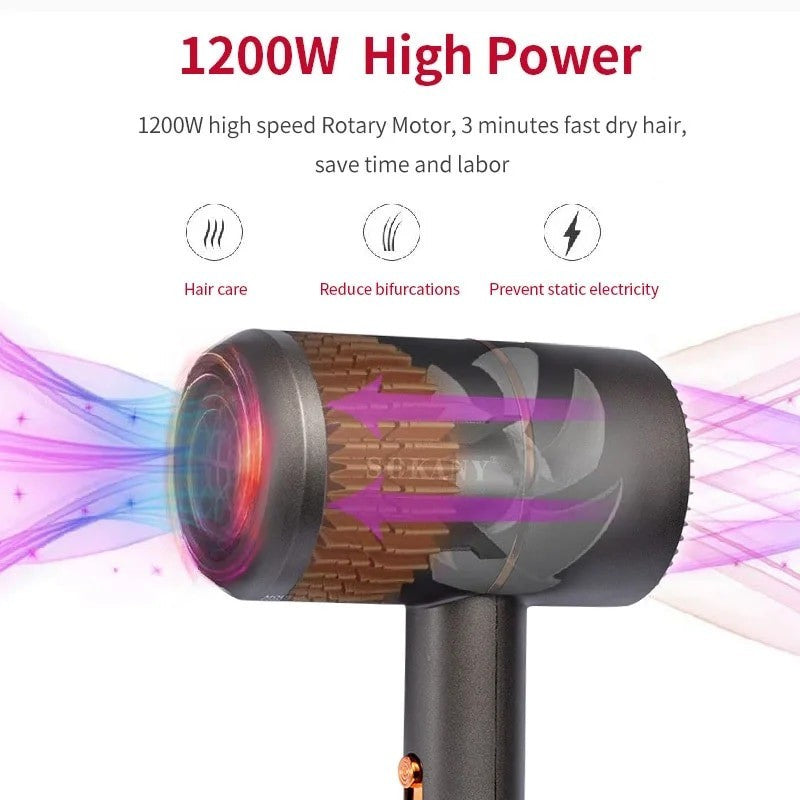 SOKANY Hair Dryer with Concentrator Nozzle -  SK-2202