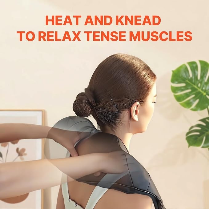 Neck Shoulder Massager with Heat - Rechargeable Relaxation