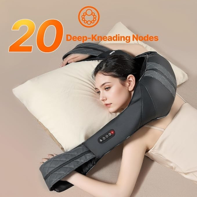 Neck Shoulder Massager with Heat - Rechargeable Relaxation