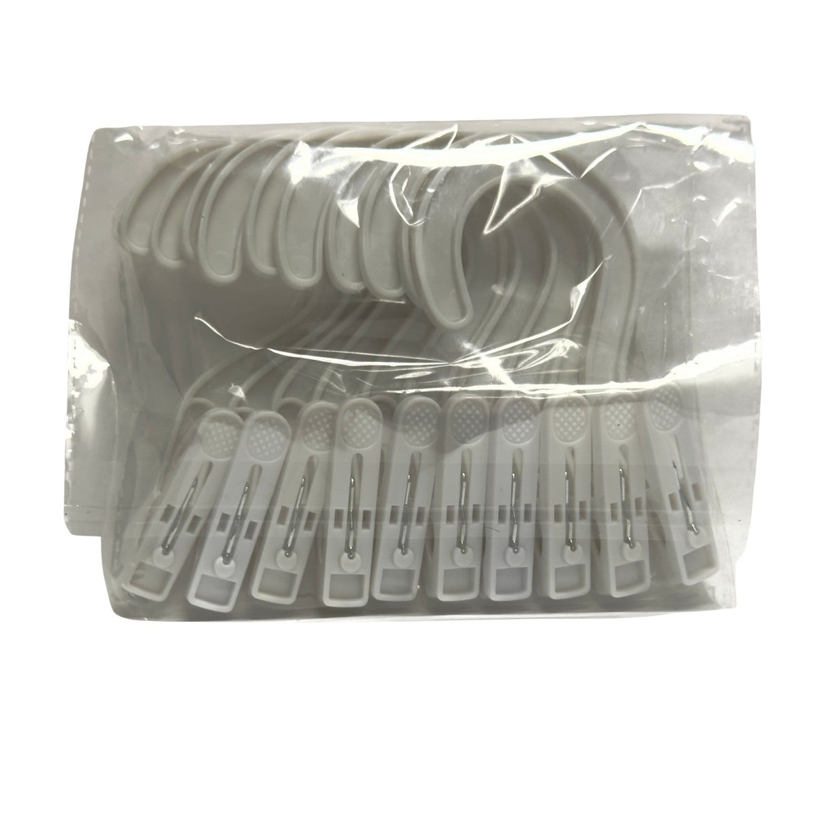 Laundry Hooks Clip Plastic Clothes Hangers - 10 Pack