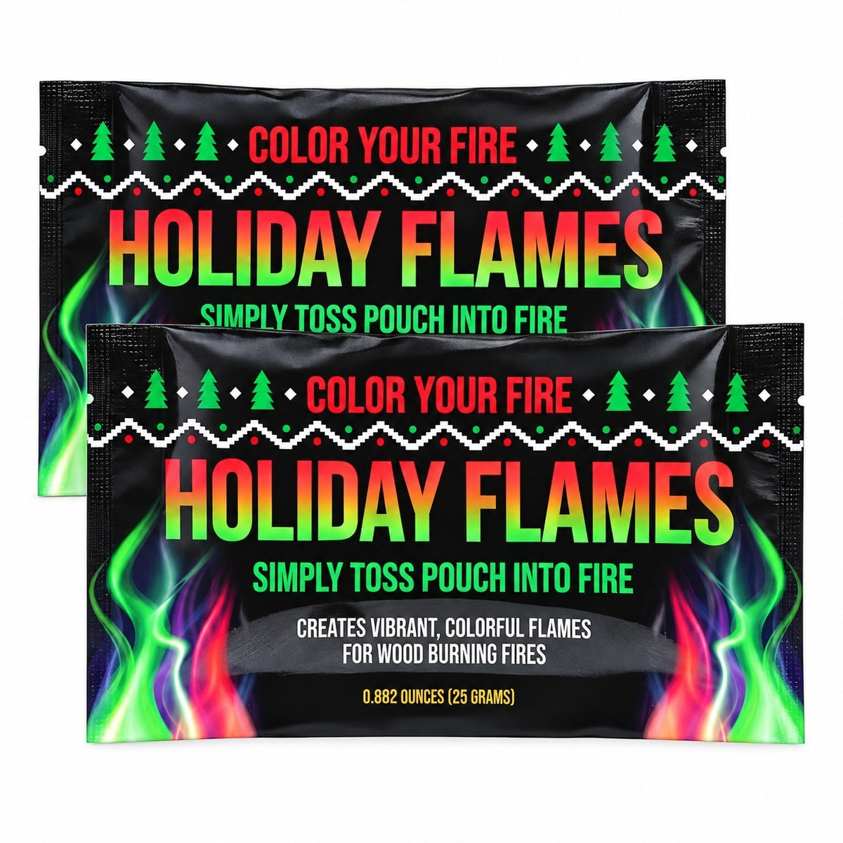Magical Flames - Creates Colorful Vibrant Flames - 25 Pack