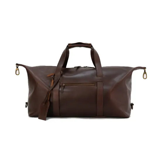 Bisoncart USA Full Grain Crazy Horse Leather Travel Duffel - 29" Premium Weekender Bag