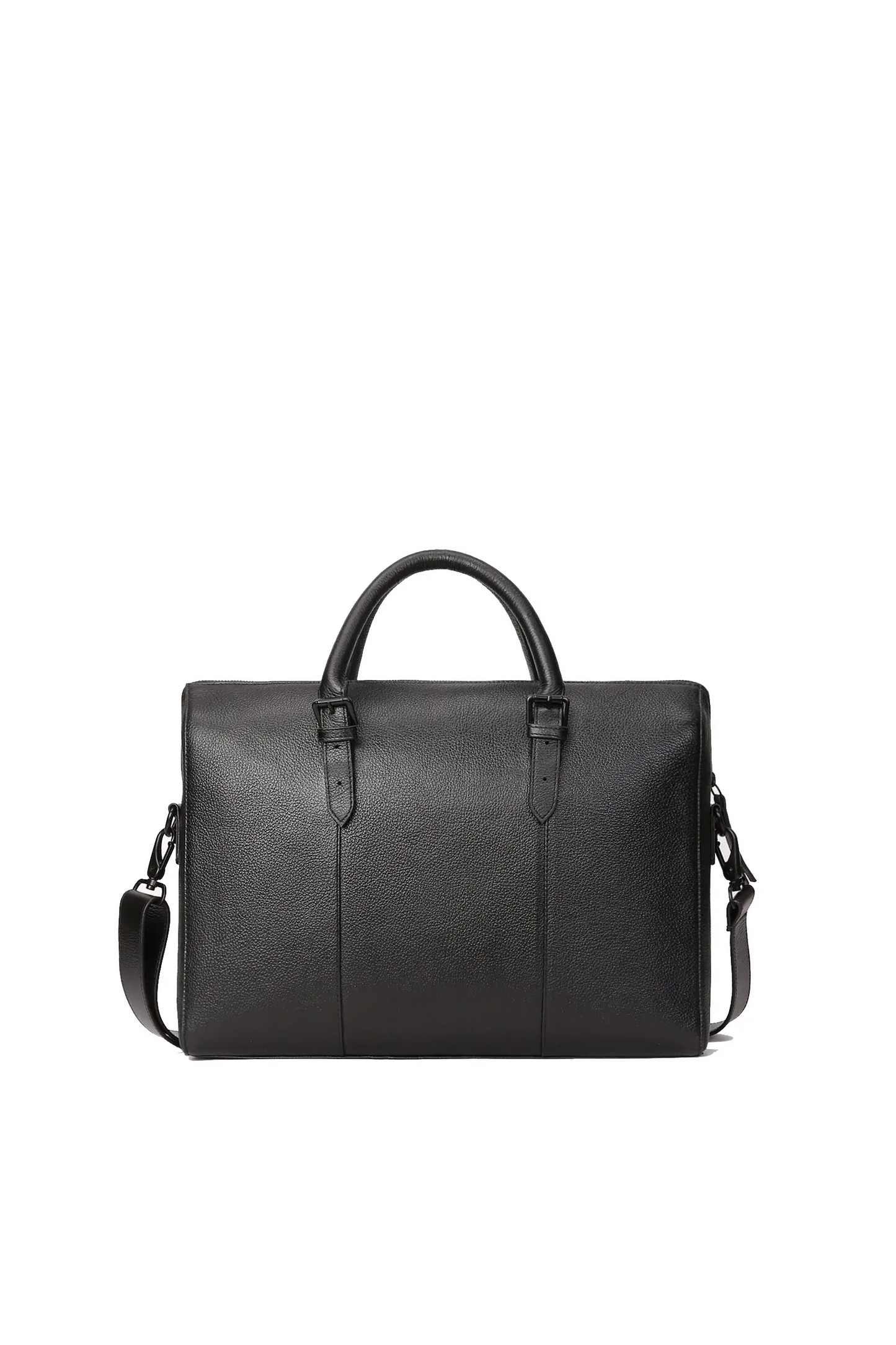 Bisoncart USA Premium Milled Leather Briefcase - Double Compartment 16" Laptop Bag