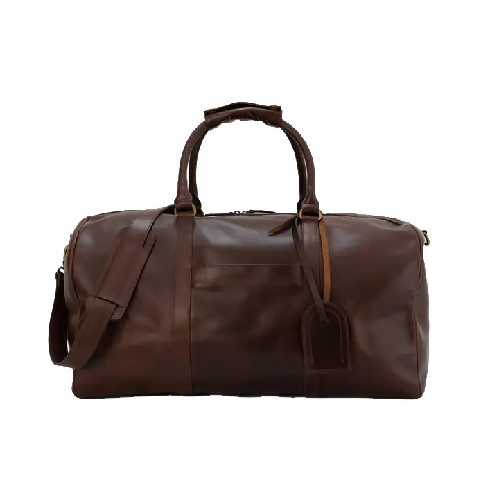Bisoncart USA Full Grain Crazy Horse Leather Travel Duffel - 20" Explorer Weekender