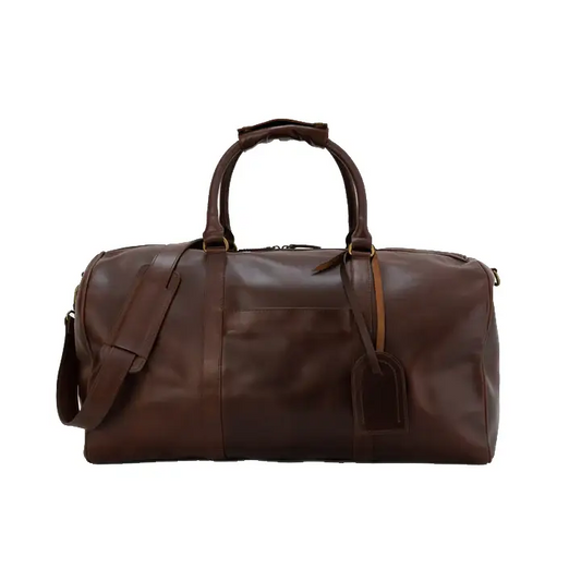 Bisoncart USA Full Grain Crazy Horse Leather Travel Duffel - 20" Explorer Weekender